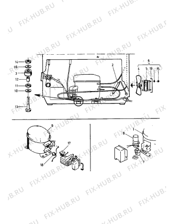 Взрыв-схема холодильника Electrolux TC1160 - Схема узла Cooling system 017